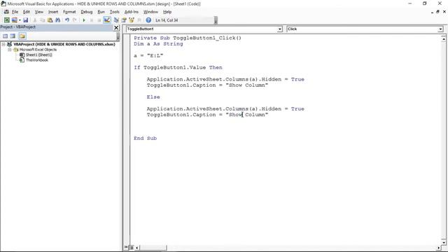 PART 154 - HOW TO HIDE (OR) UNHIDE COLUMNS & ROWS IN MS EXCEL BY USING VBA (TAMIL) смотреть онлайн