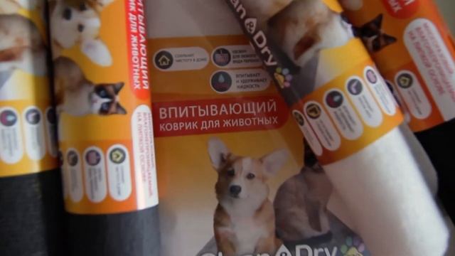 Clean&Dry - Влагонепроницаемый многоразовый коврик для животных на липкой основе смотреть онлайн