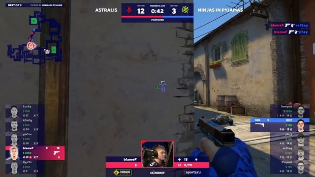 blameF клатч 1в6 (6 киллов за раунд) [BLAST Clips] смотреть онлайн
