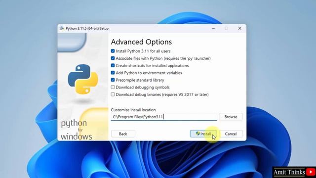 How to install Python 3.11.5 on Windows 11 | Amit Thinks смотреть онлайн