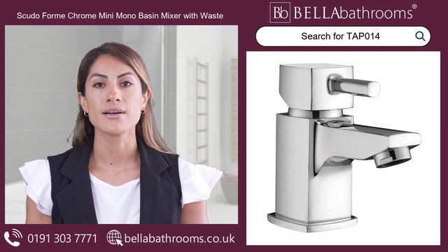 Scudo Forme Chrome Mini Mono Basin Mixer with Push Waste - Available at Bella Bathrooms смотреть онлайн