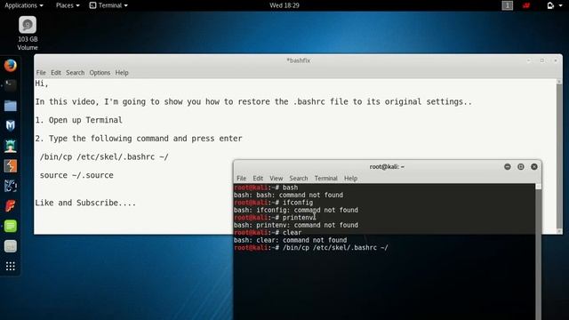 Restore .bashrc and fix Unknown command issue in linux смотреть онлайн