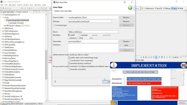 How to create frame using Swing JFrame GUI API ? | SWING GUI API | @TechRanch смотреть онлайн