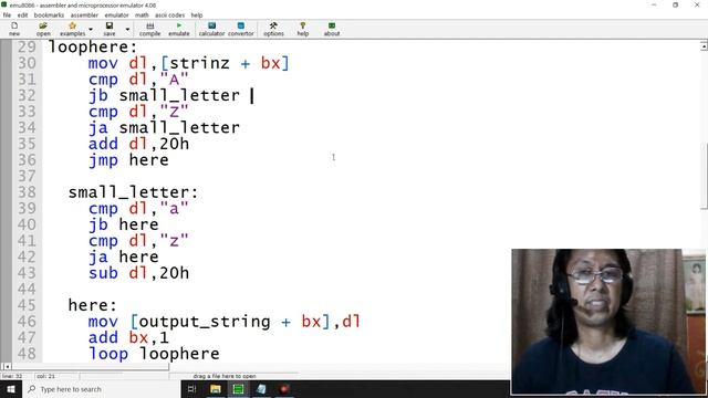 assembly language - convert small letters to capital letters and vice versa смотреть онлайн