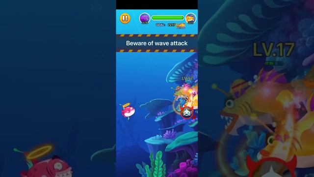 Ocean Fish Evolution Level 11 to Level 20 vs 2 BOSS [Gameplay] смотреть онлайн