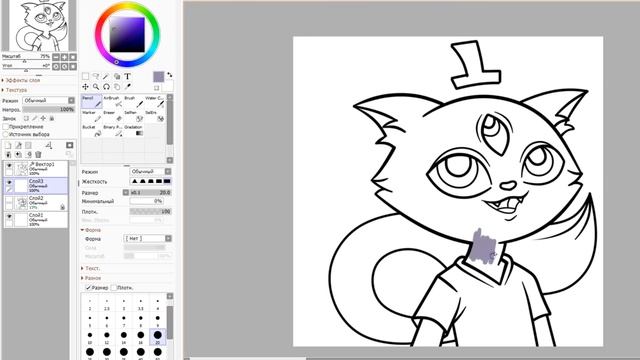 Как рисовать вектором в Paint Tool SAI смотреть онлайн