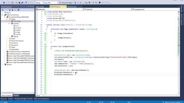 ASP.NET WebForm Tutorial For Beginners 16 - Read data using SqlDataReader смотреть онлайн