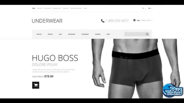 Download Men Underwear Responsive OpenCart Template by A смотреть онлайн