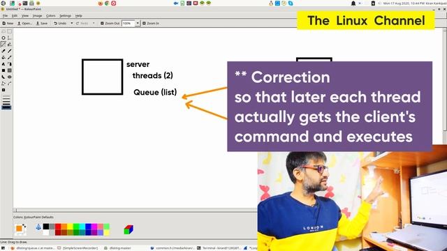 x20d MultiClient TCP Server wt pthreads mutex syncd P-2 | Code-walk of Viewer code | Sekhar Pariga смотреть онлайн