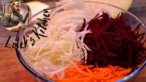 Салат из капусты "Кремлевская Хряпа". Этот салат вы будете есть всю зиму. Капуста маринованная.