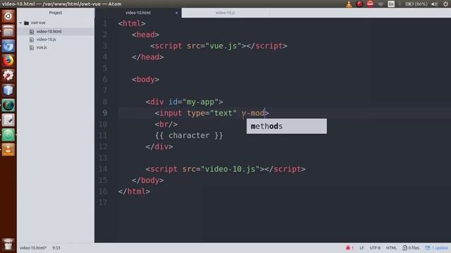 VueJs 2 Tutorial for beginners in HINDI | ENGLISH (#10) Two Way data binding i.e v-model directive смотреть онлайн