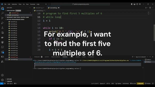 PYTHON TUTORIAL SERIES - 21 | BREAK STATEMENTS IN PYTHON смотреть онлайн