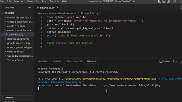 Create a Youtube video downloader in Python #python смотреть онлайн