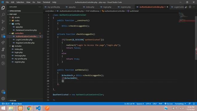 PHP OOP Tuts 4: How to Setup User Authentication in PHP OOP | Make Profile forr Authenticated User смотреть онлайн