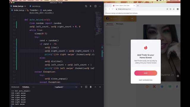 Coding a bot for TINDER got me THIS MANY matches смотреть онлайн