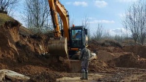 Работа на Экскаваторе jcb 160 часть 2