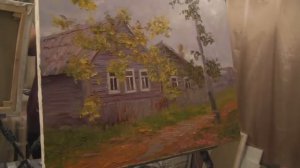 Мастер-класс по живописи маслом №32 - Сельский пейзаж. Как рисовать. Урок рисования Игорь Сахаров