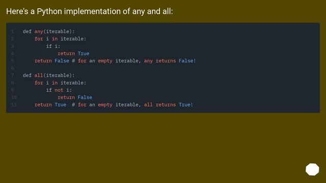 How do Python's any and all functions work? смотреть онлайн