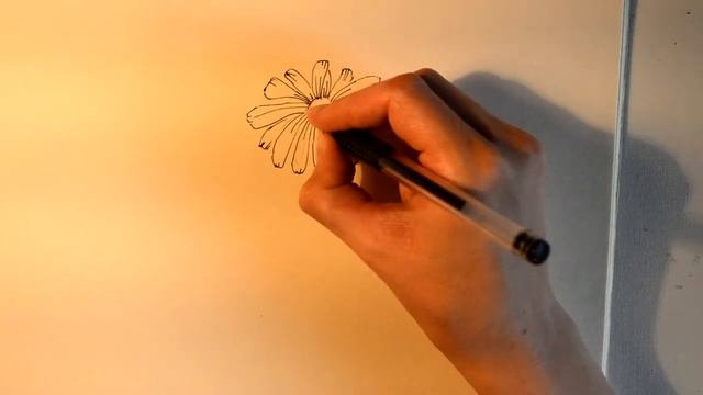Рисуем ромашку/Как нарисовать ромашку/How to draw a camomile смотреть онлайн