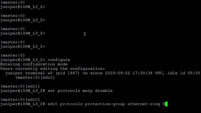 Juniper 13 Настройка ERPS Ethernet Ring Protection Switching на коммутаторах EX смотреть онлайн