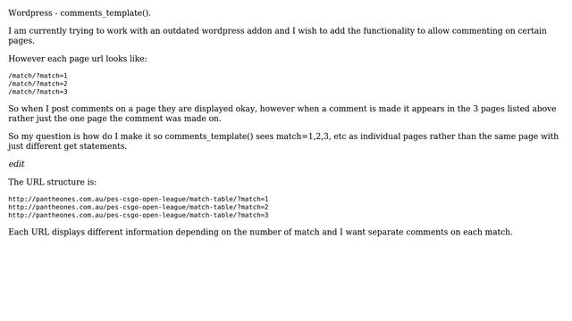 Wordpress: Displaying comments on pages distinguished by GET IDs смотреть онлайн