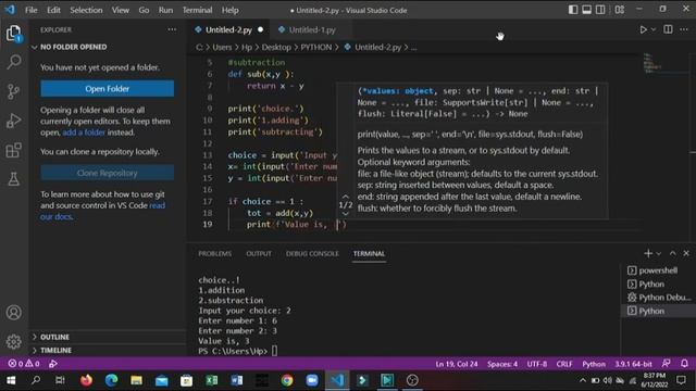 Creating a simple calculator by Python смотреть онлайн