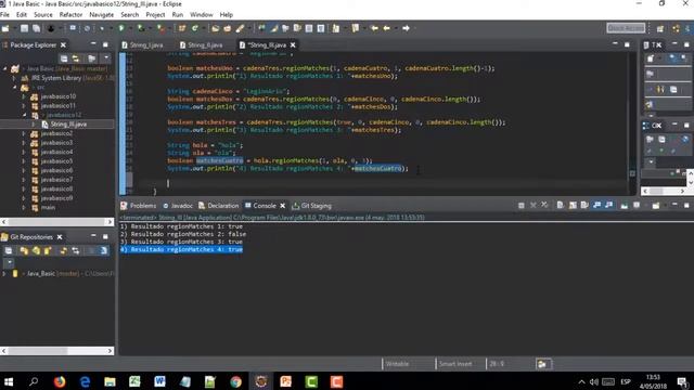 12 Curso JAVA Básico. Clase Strings III (Métodos: regionMatches, compareTo) смотреть онлайн