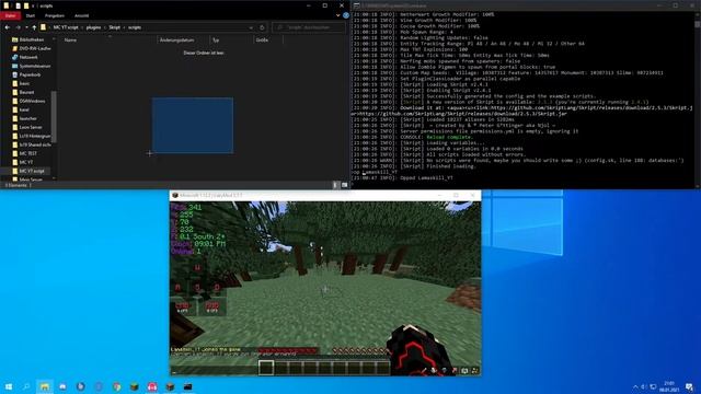 Minecraft Server aufsetzen+ Erstes Script erstellen! смотреть онлайн