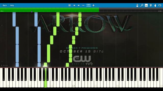 Final Showdown With Diaz (Main Part) - Arrow [Synthesia Piano Tutorial] смотреть онлайн