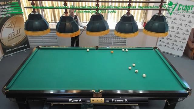 Иванов-Юдин. Чемпионат г. Новосибирска по бильярду "Комбинированная пирамида". 04.09.2021 г. смотреть онлайн