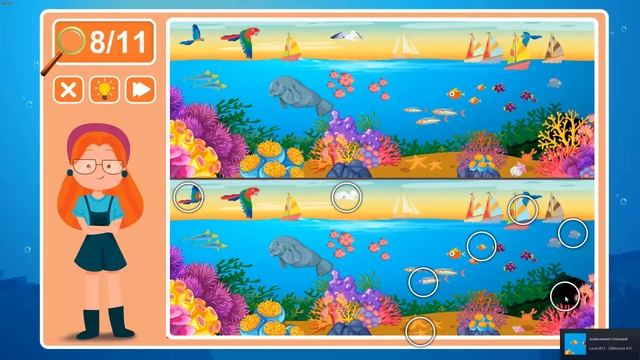 Viki Spotter: Undersea, Level 23 Walkthrough, 1080p/60FPS. смотреть онлайн