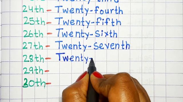 1-100 Ordinal Numbers। Spelling Ordinal numbers 1 to 100। Writing English Ordinal number to 100 смотреть онлайн