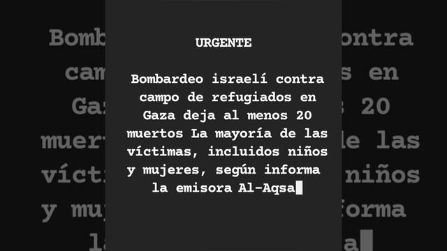 Ataque Israelense A Campo De Refugiados Civis.