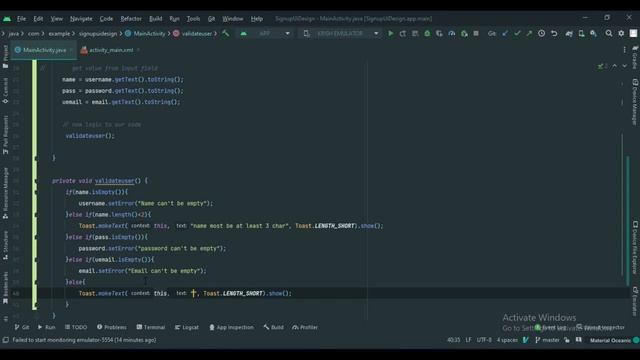 Registration form with validation in Android studio with Source Code. смотреть онлайн