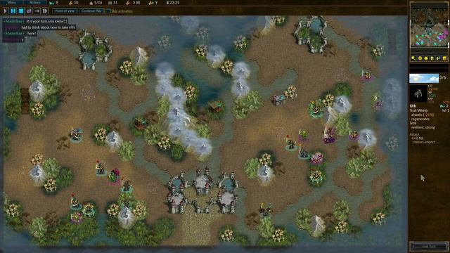 Battle for Wesnoth multiplayer: MasterBao orcs vs unicorn dwarves смотреть онлайн