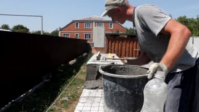 Кладка стены с пескобетонных блоков. смотреть онлайн