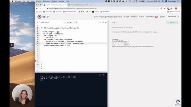 Walkthrough: First Missing Positive Integer: Pseudocode to Python смотреть онлайн