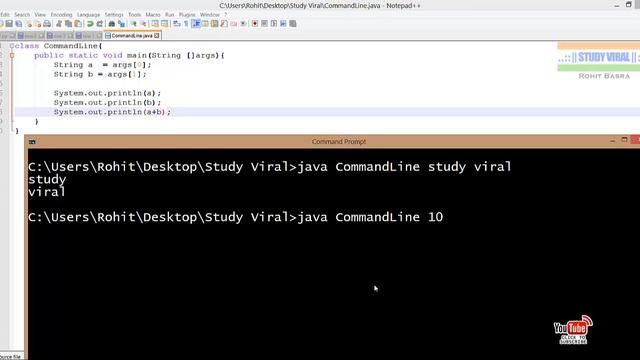 Java Tutorials 16 - Command Line Arguments - Study Viral смотреть онлайн