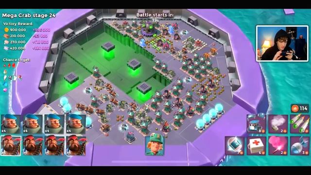 First MEGA CRAB of the Year in Boom Beach!! Grenadiers and Heavies vs Lunar New Year Crab! смотреть онлайн
