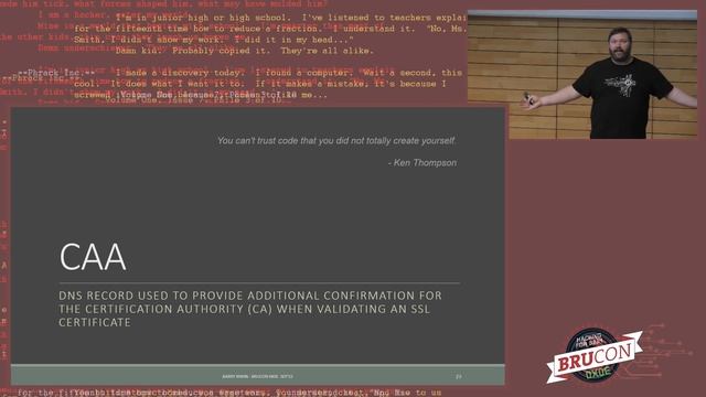 04 - BruCON 0x0E - DNS as Criticial Infrastructure - do youknow where your domain is ? - Barry Irwi смотреть онлайн