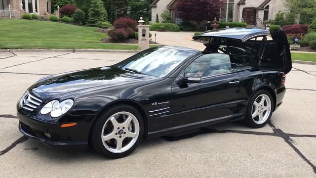 2003 MERCEDES BENZ SL55 AMG CONVERTIBLE TOP OPENING смотреть онлайн