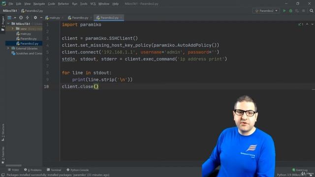 008 Ajustando el script de Python para realizar mas tareas en MikroTik Router смотреть онлайн