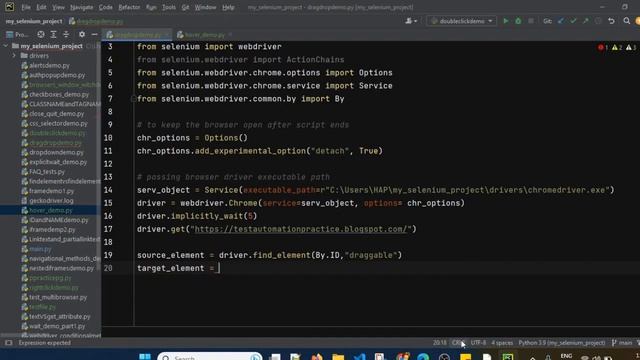 Selenium with Python Tutorial - 40 : Drag and Drop (ActionChains) смотреть онлайн