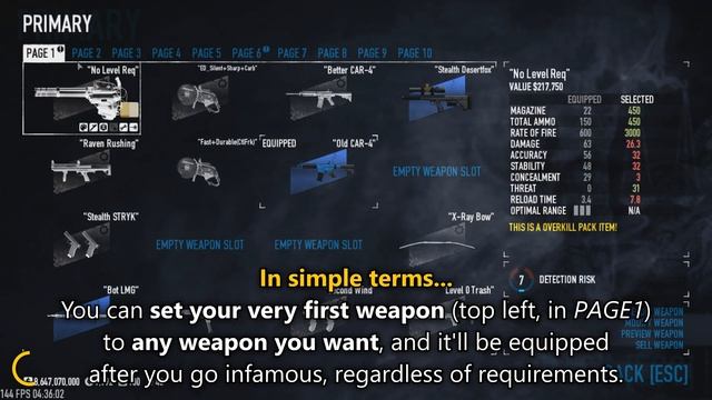[PAYDAY 2] New trick allows you to equip any weapon at Lv0 || New infamy QoL change, or bug? смотреть онлайн