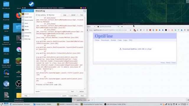How to install OPTIFINE on Linux using MultiMC 1.8 - 1.12.2 смотреть онлайн