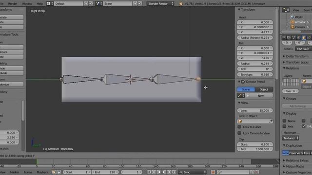 Создание скелета в Blender(2.75) смотреть онлайн