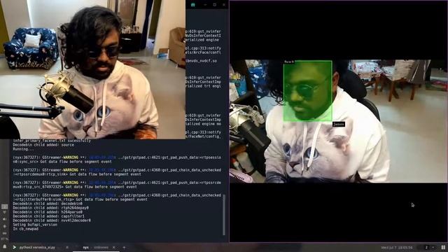 Veronica can now recognise people | Face Recognition | ArcFace | NVIDIA DeepStream смотреть онлайн