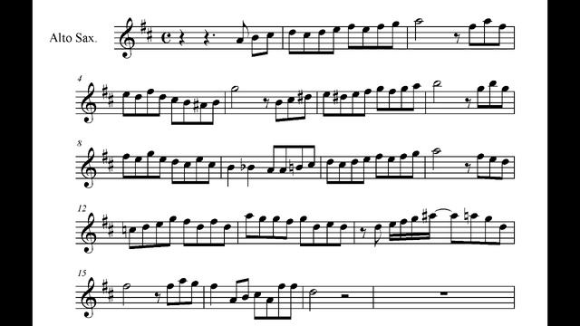 Alto fox . Notes alto sax. Ноты для альт саксофона. смотреть онлайн