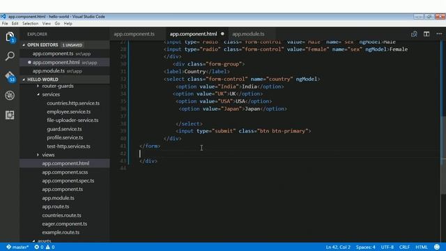 Angular Forms - Template Driven Form (Angular 4) - #17 смотреть онлайн