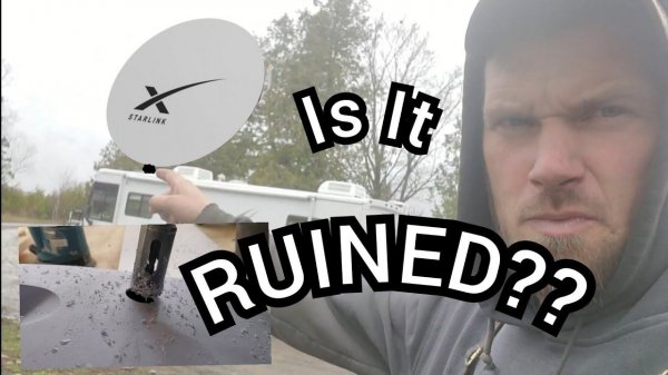 Modified Starlink for flat mount rv!